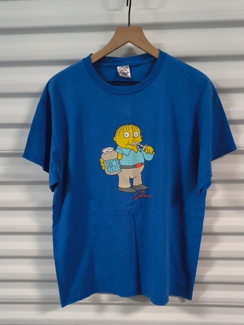 Vtg The Simpsons Ralph Wiggum Graphic Crewneck Short Sleeve T-shirt L